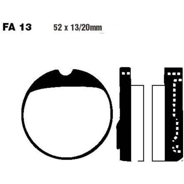 Brake pads std ebc FA013 fitting for Honda CB Four 500 CB500 1972, 48 PS, 35 kw