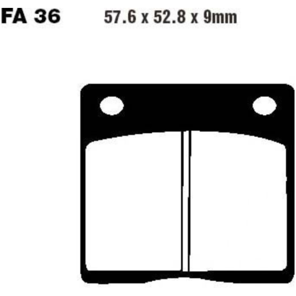 Brake pads std ebc FA036 fitting for Suzuki GS Speichenrad 750 GS750D 1979, 63 PS, 46 kw