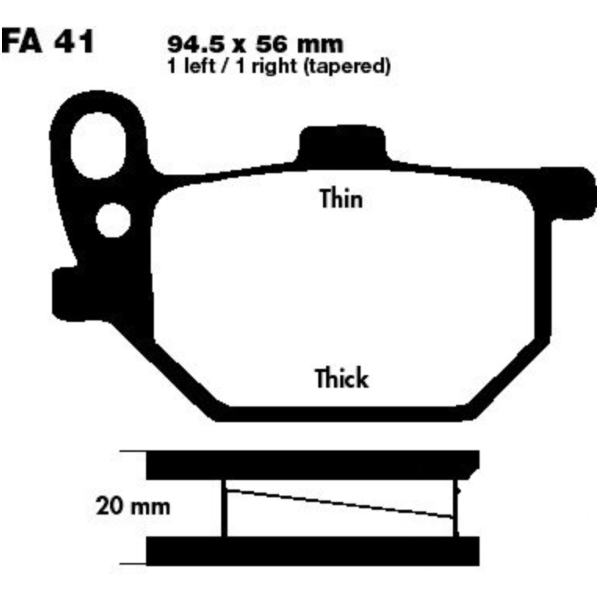 Bremsbeläge Bremsklotz Standard EBC FA041