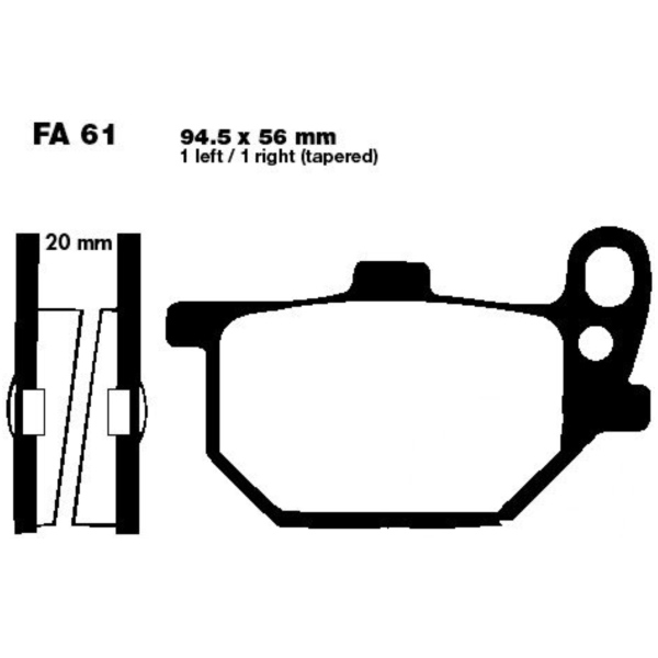 Bremsbeläge Bremsklotz Standard EBC FA061