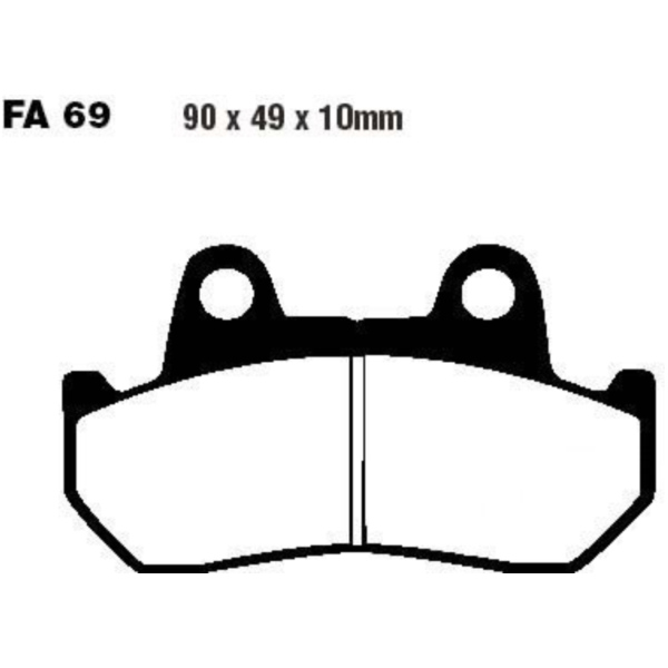 Brake pads std ebc FA069 fitting for Honda XBR Speichenrad 500 PC15 1987, 27 PS, 20 kw