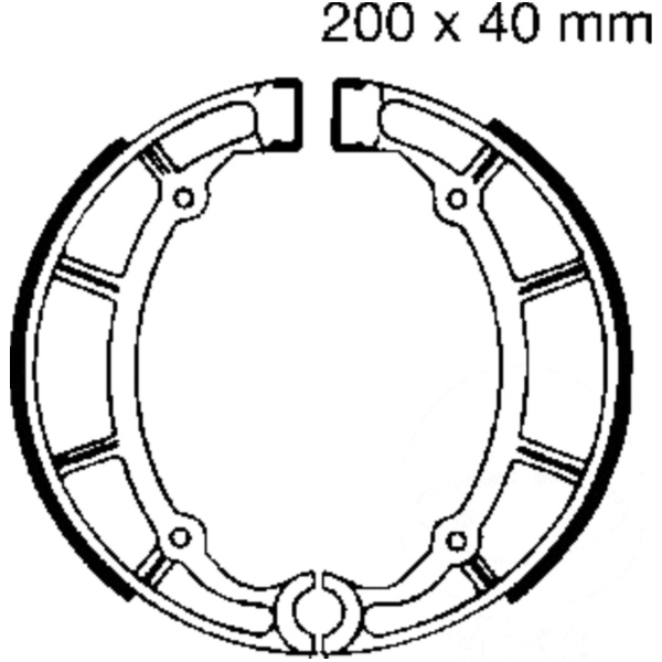 Brake shoes inc springs ebc Y515 fitting for Yamaha XVS Drag Star 650 VM031 2003, 40 PS, 29 kw