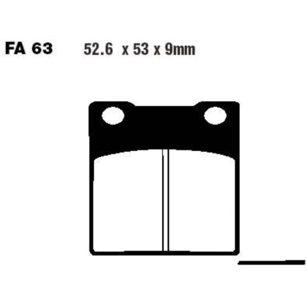 Bremsbeläge Bremsklotz Sinter HH EBC FA063HH passend für Suzuki GSX-R  750 GR7BB 1992, 100/112 PS, 74/82 kw