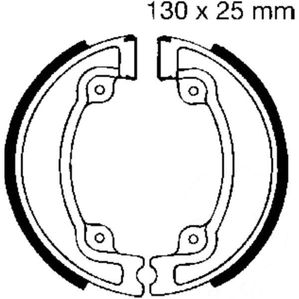 Bremsbacken mit Feder EBC H330 passend für Derbi DFW  50 MA05A0 2005, 3,8 PS, 2,8 kw