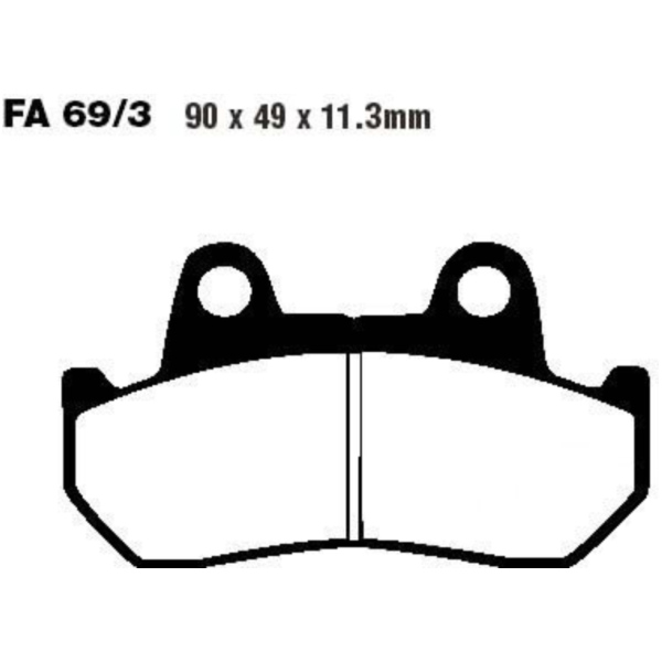 Bremsbeläge Bremsklotz Sinter HH EBC FA0693HH passend für Honda CBR  600 PC23 1989, 93 PS, 68 kw