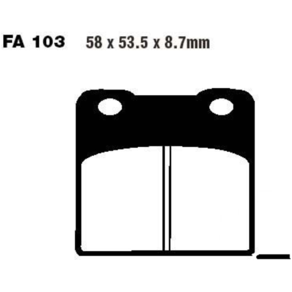 Bremsbeläge Bremsklotz Standard EBC FA103 passend für Suzuki VL Intruder 1500 AL1211 2000, 68 PS, 50 kw