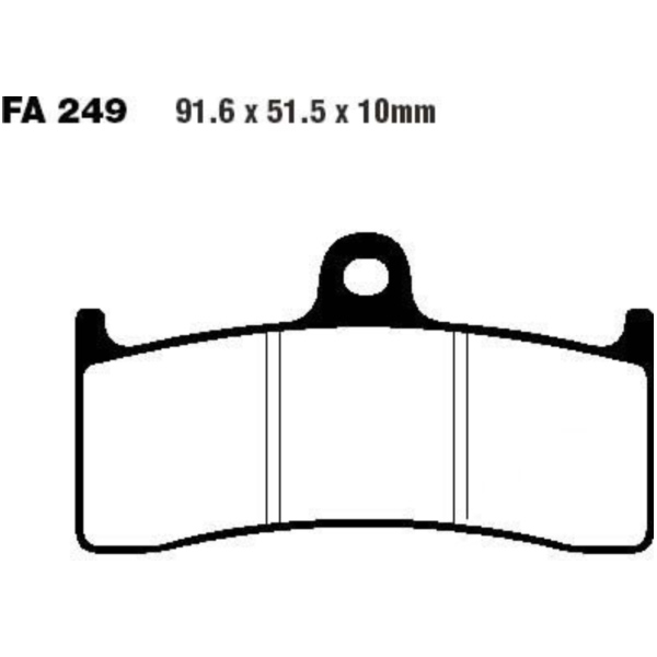 Brake pads sintered hh ebc FA249HH