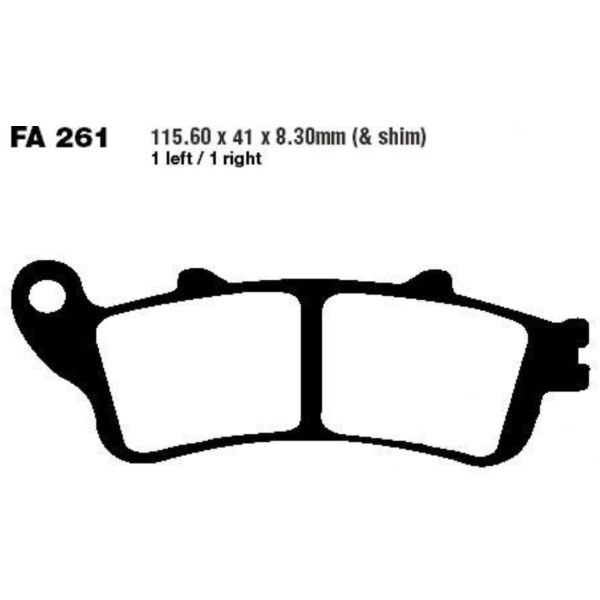 Brake pads sintered hh ebc FA261HH