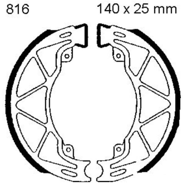 Bremsbacken ohne Feder EBC 816