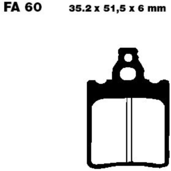 Bremsbeläge Bremsklotz Standard EBC FA060 passend für Aprilia RX Racing6-Gang 50 STC00 2004, 