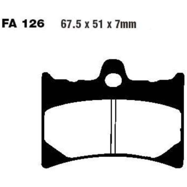 Brake pads sintered hh ebc FA126HH