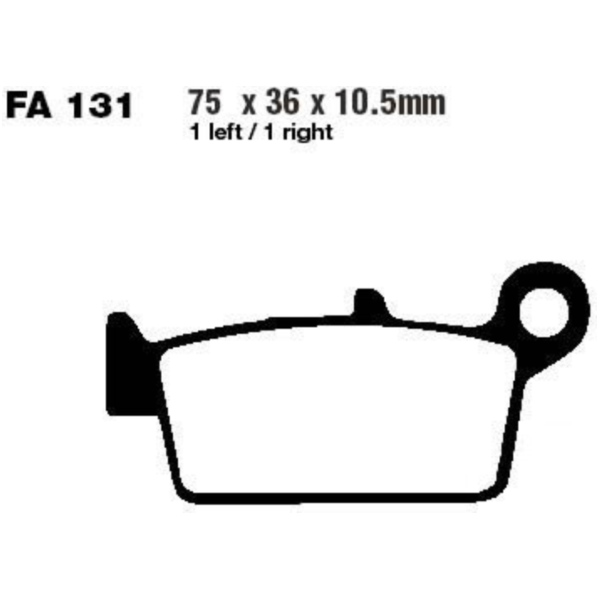 Brake pads sintered r ebc FA131R fitting for Suzuki RM  250 RJ18C 2005, 55 PS, 40,5 kw