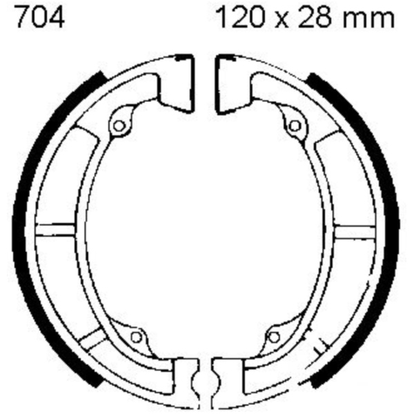 Brake shoes inc springs ebc K704
