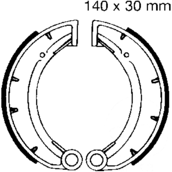 Brake shoes rear excluding springs ebc 979