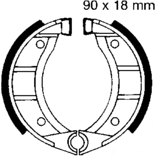 Brake shoes rear excluding springs ebc 908