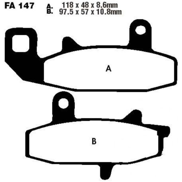 Brake pads sintered r ebc FA147R