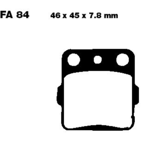 Bremsbeläge Bremsklotz Sinter MX-S EBC MXS084 passend für Kawasaki KEF Lakota Sport 300  2002, 21,5 PS, 15,8 kw