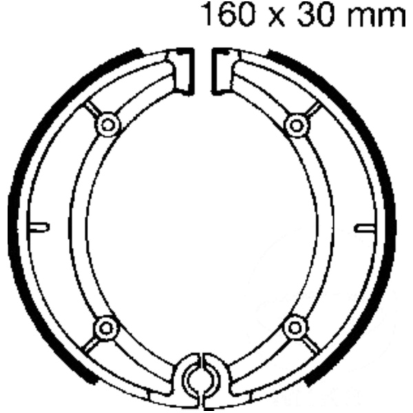 Brake shoes rear excluding springs ebc 921