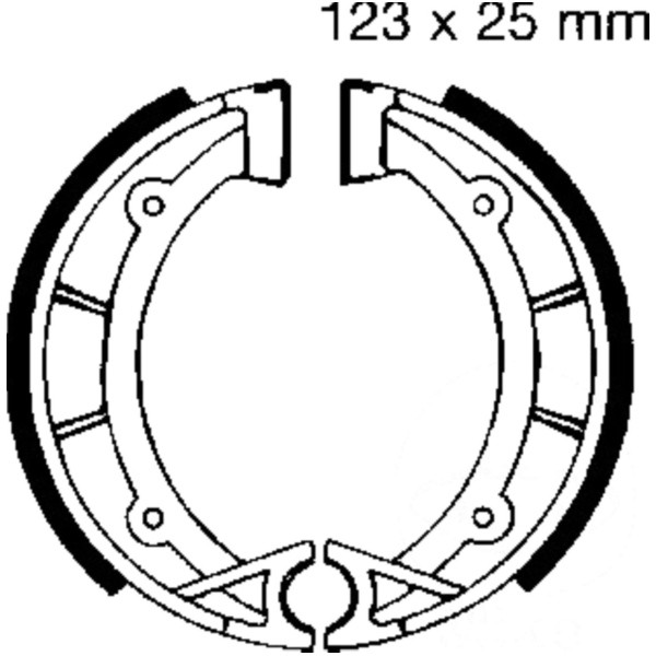 Brake shoes inc springs ebc 922 fitting for Hercules Supra Enduro 50 542 003 1981, 2,7 PS, 2 kw