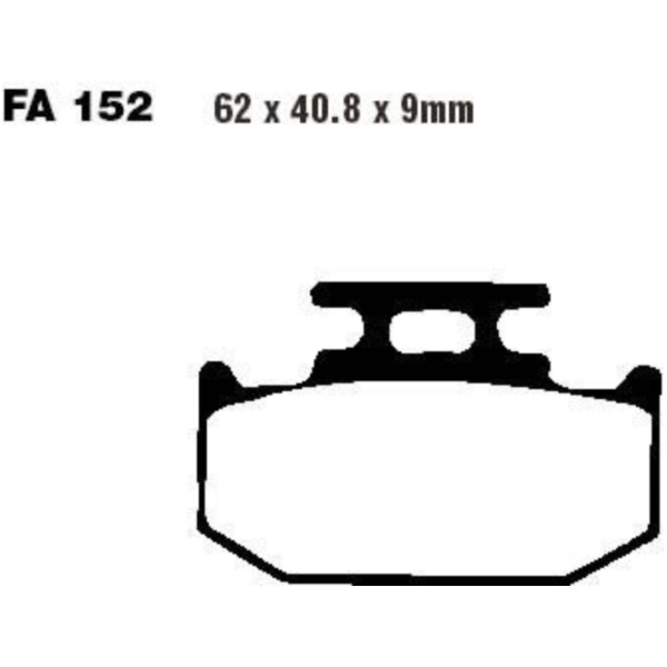 Bremsbeläge Bremsklotz Standard EBC FA152TT passend für Yamaha DT  125 DE061 2005, 15 PS, 11 kw