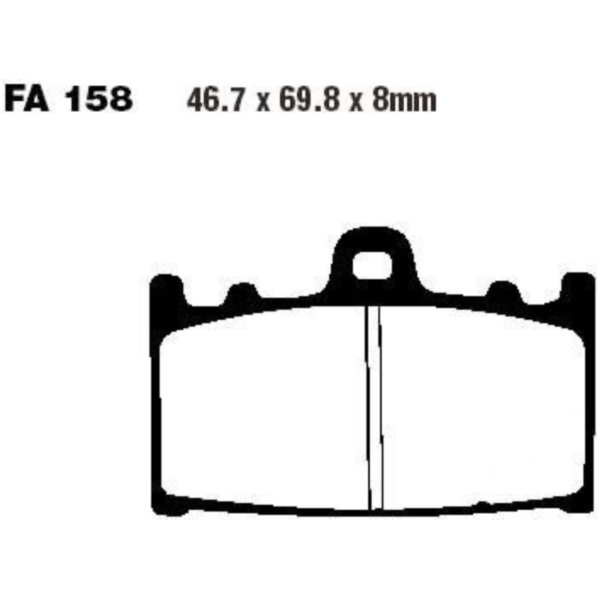 Brake pads std ebc FA158 fitting for Kawasaki VN Classic 2000 VNW00HHA 2009, 94 PS, 69 kw