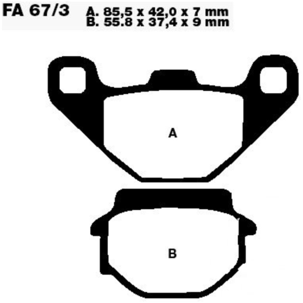 Brake pads std ebc FA0673