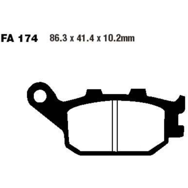 Bremsbeläge Bremsklotz Standard EBC FA174 passend für Yamaha FZ8  800 RN255 2012, 106 PS, 78 kw