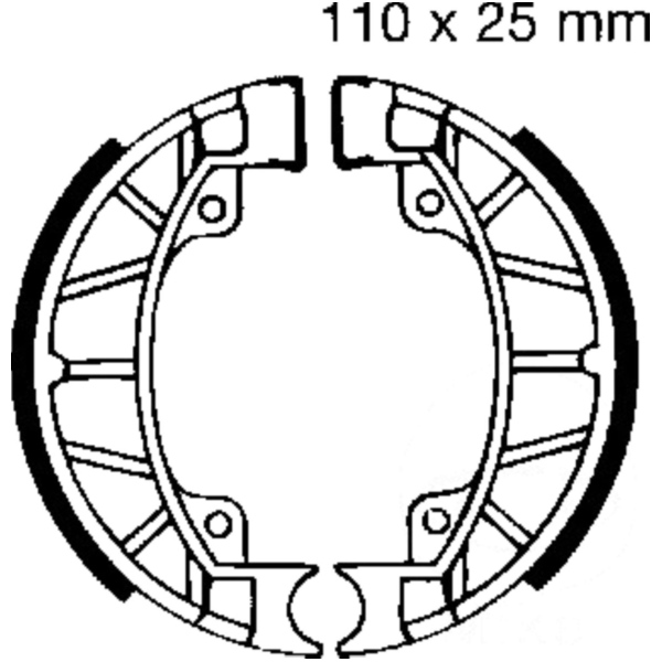 Bremsbacken ohne Feder EBC 885