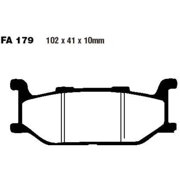 Bremsbeläge Bremsklotz Standard EBC FA179 passend für Yamaha XVS Drag Star 650 VM032 2003, 34 PS, 25 kw