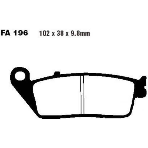 Brake pads std ebc FA196 fitting for Honda VT  750 RC58A 2014, 44 PS, 32 kw