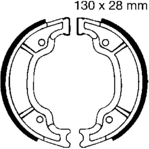 Brake shoes inc springs ebc Y527 fitting for CPI Aragon  125  2007, 7,6 PS, 5,6 kw