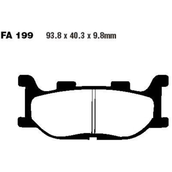 Brake pads carbon scooter ebc SFAC199