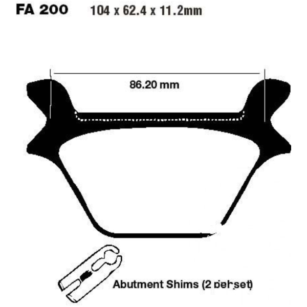 Bremsbeläge Bremsklotz Standard EBC FA200