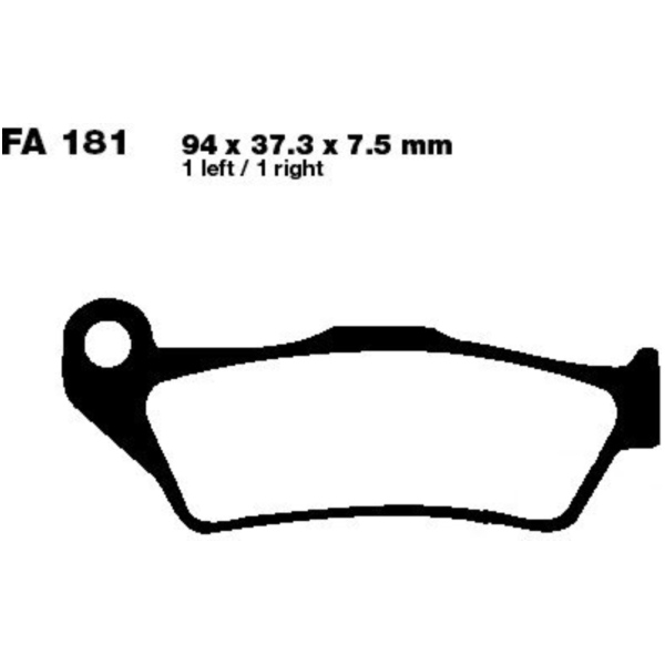 Bremsbeläge Bremsklotz Standard EBC FA181TT passend für TM EN  250  2013, 