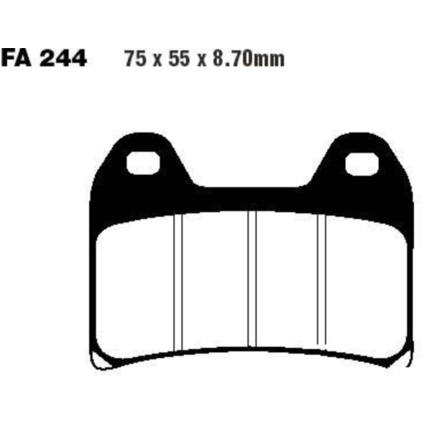 Bremsbeläge Bremsklotz Standard EBC FA244 passend für Moto Guzzi V7 SpecialABS 750 LDA00 2018, 52 PS, 38 kw