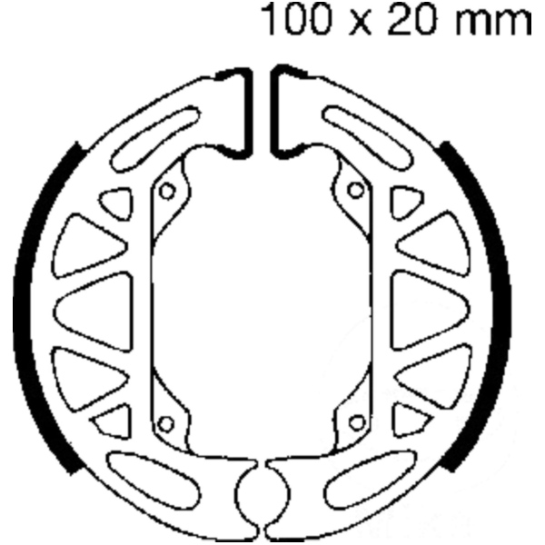 Brake shoes inc springs ebc 806 fitting for Piaggio TPH Typhoon 50 TEC1T 1994, 4,2 PS, 3,1 kw