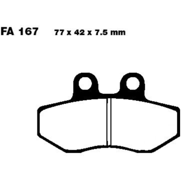 Brake pads std ebc FA167 fitting for Gas Gas EC Rookie 50  2004, 1,9 PS, 1,4 kw