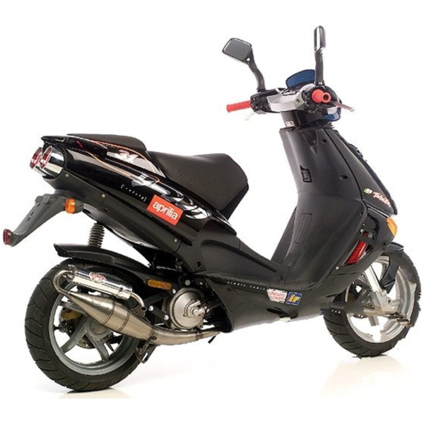 Auspuff Endtopf Schalldämpfer Handmade TT Leovince 4039 passend für Aprilia SR RacingHorizontaler Zylinder 50 MZL10 1999, 4,5 PS, 3,3 kw