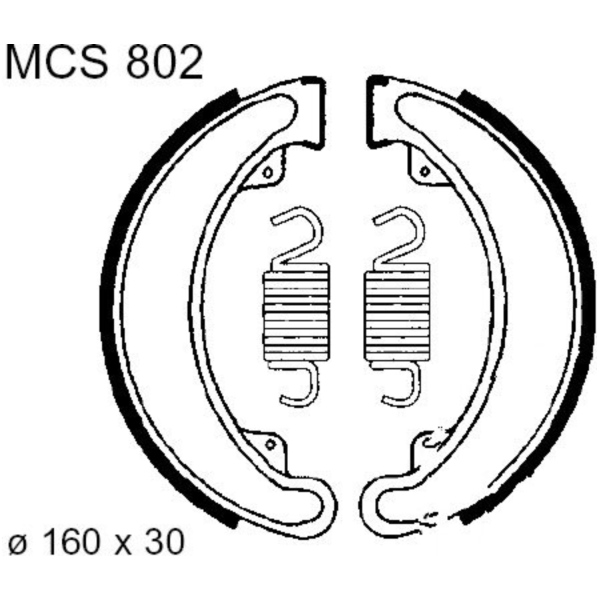 Bremsbacken mit Feder TRW MCS802