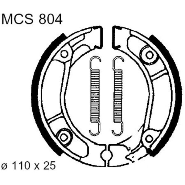 Bremsbacken mit Feder TRW MCS804