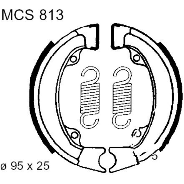 Bremsbacken mit Feder TRW MCS813
