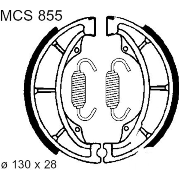 Bremsbacken mit Feder TRW MCS855