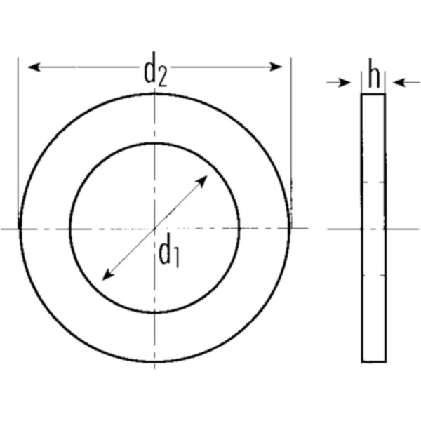 Copper sealing washer 10x16x1_1