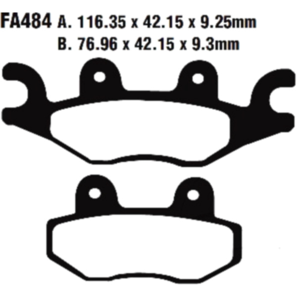 Brake pads scooter ebc SFA484