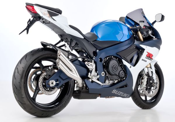 Pro 2 slip on exhaust - silver for: SUZUKI GSX-R 750 WVCW, GSX-R 600 WVCV