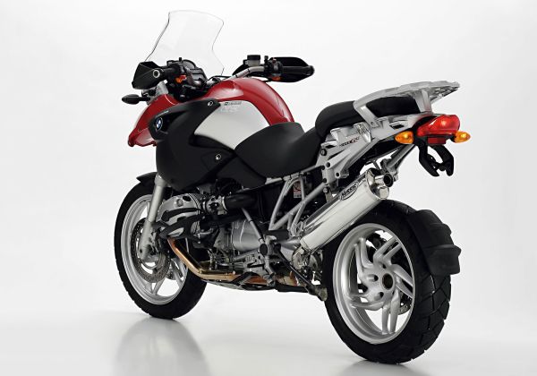 Rac 1 Slip on Ersatzdämpfer - silber Auspuff für: BMW R 1200 GS Adventure R12, R 1200 GS R12