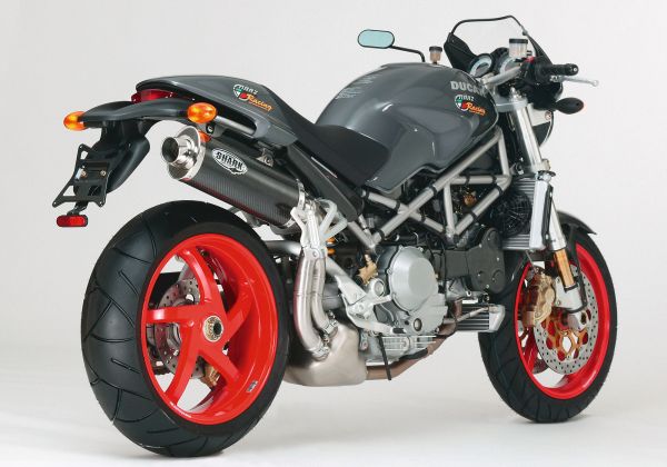 R&D Slip on Ersatzdämpfer High Up Auspuff für: DUCATI Monster S2R 800 M4, Monster S2R 1000 M4 passend für Ducati Monster  800 M414AA/M421AA/M422AA 2007, 77 PS, 57 kw