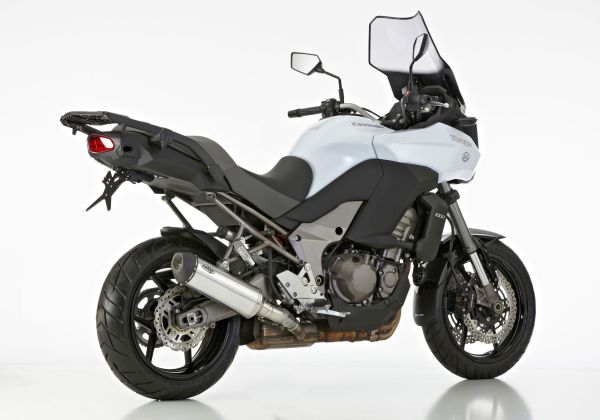 DSX-5 slip on exhaust - silver for: KAWASAKI Versys 1000 LZT00B, Versys 1000 LZT00A
