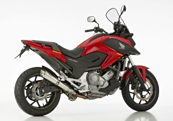 SP slip on exhaust - silver for: HONDA NC750X RC90, NC750S RC88