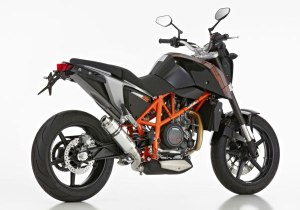 Supersport slip on exhaust super short - silver for: KTM 690 Duke KTM 690 Duke